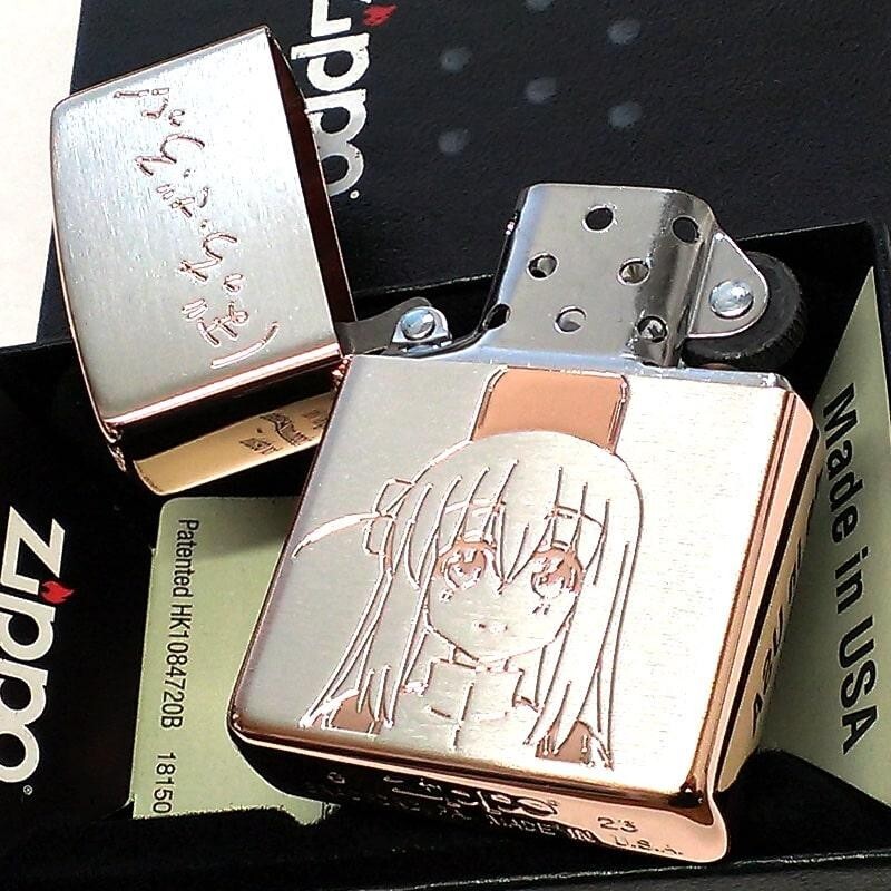 Zippo Bocchi The Rock Hitori Goto Pink Silver 3 Sided Etching Lighter JP
