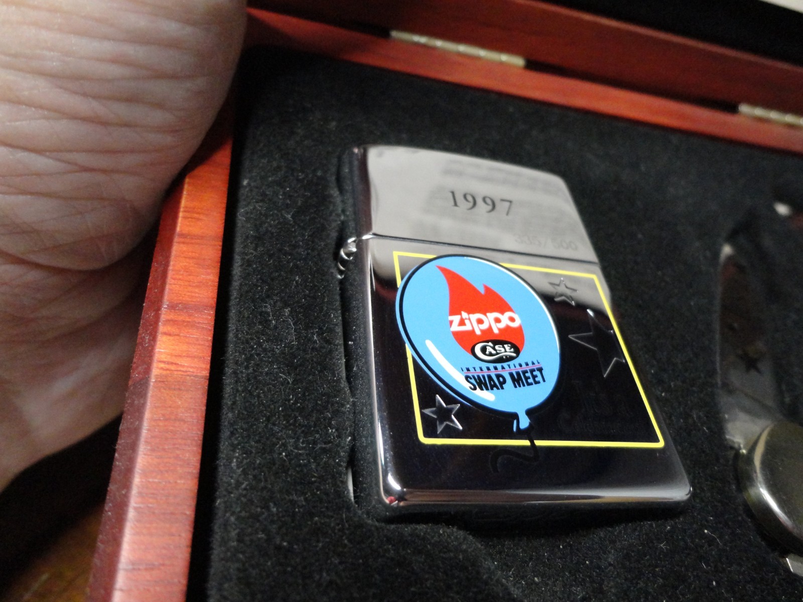 SWAP MEET 1997 ZIPPO CASE XX KNIFE ZIPPO LIGHTER MINT IN BOX 335/500