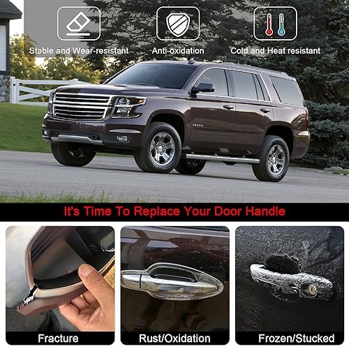 Door Handles Exterior Replacements (Textured Black) Front & Rear Side