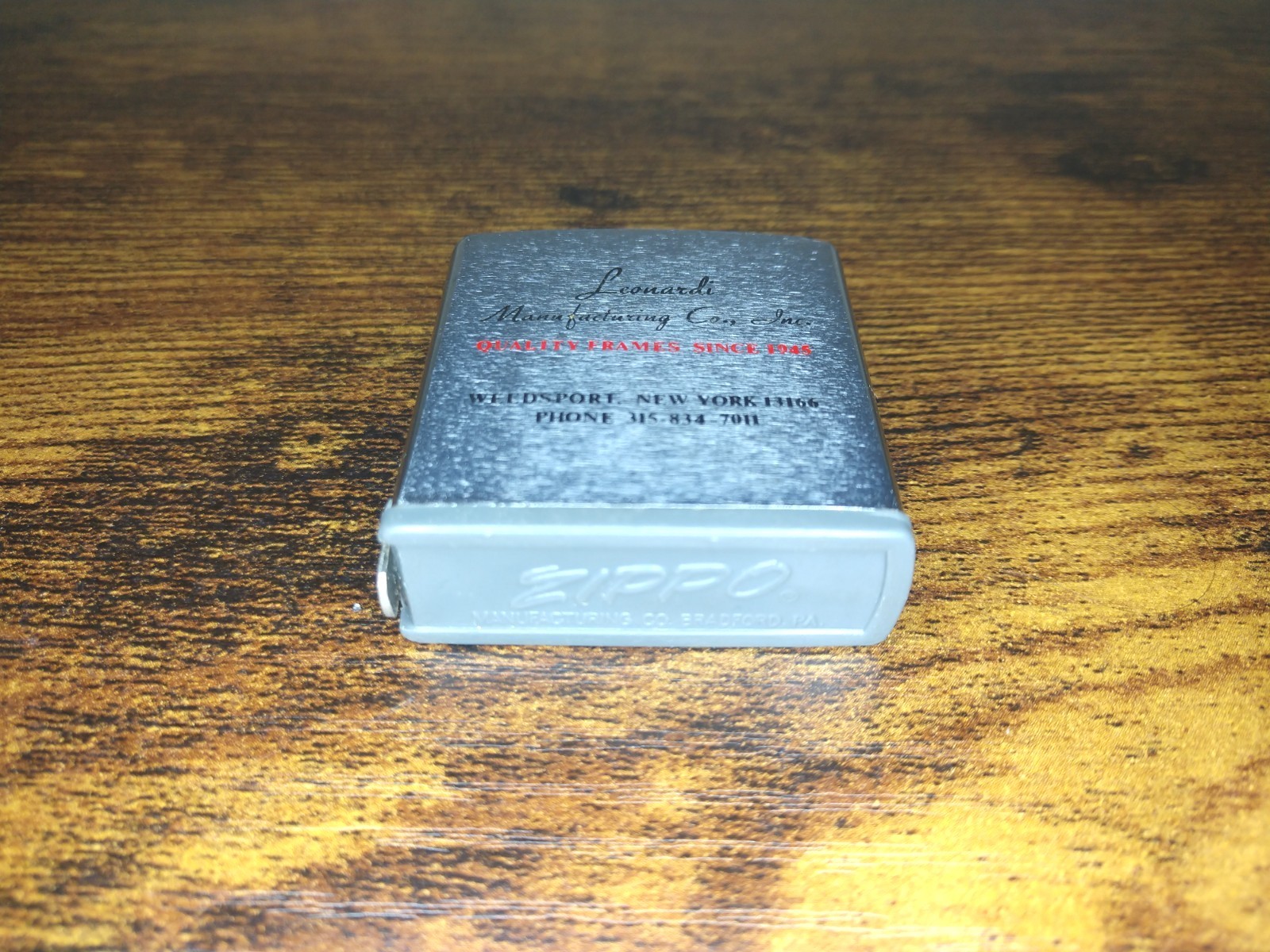 Vintage Leonardi Manufacturing Co Weedsport NY Zippo Measuring Tape