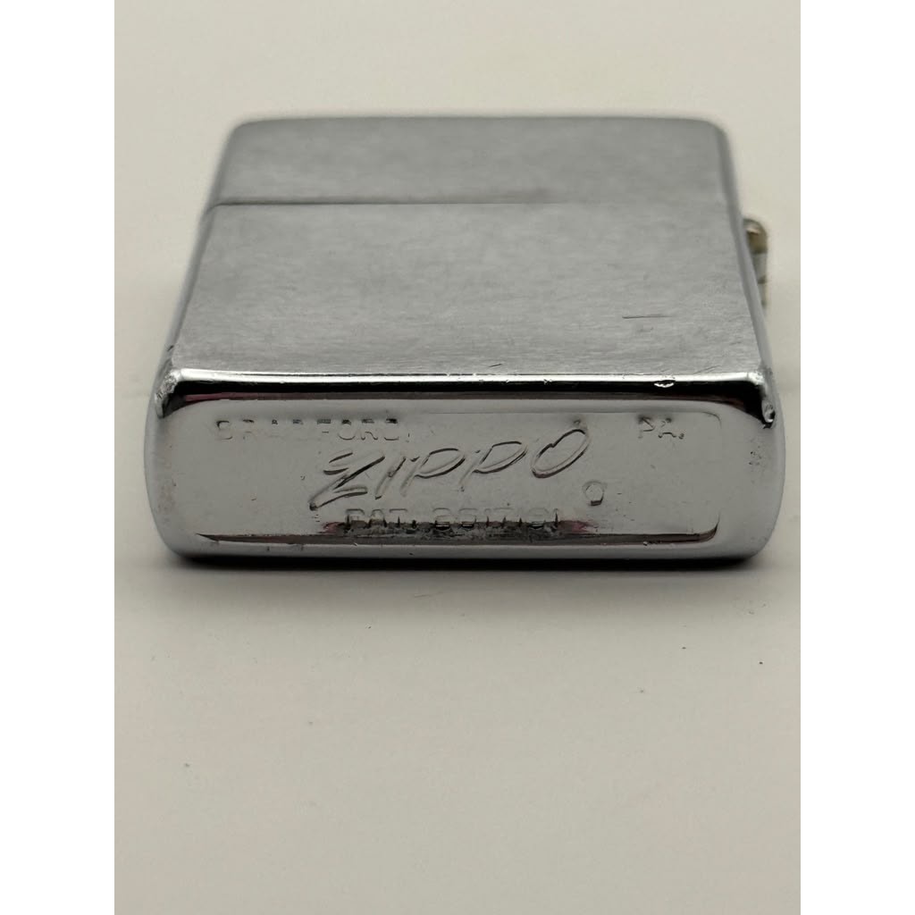 Vintage Zippo Regular Brushed Chrome Windproof Lighter Classic USA Untested