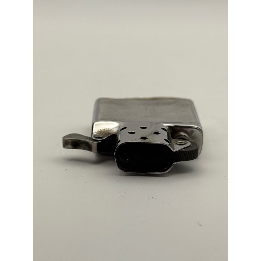 Vintage Zippo Regular Brushed Chrome Windproof Lighter Classic USA Untested