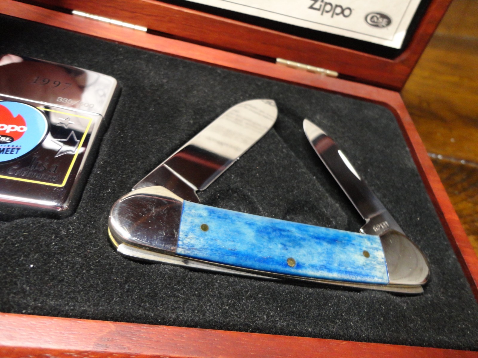 SWAP MEET 1997 ZIPPO CASE XX KNIFE ZIPPO LIGHTER MINT IN BOX 335/500