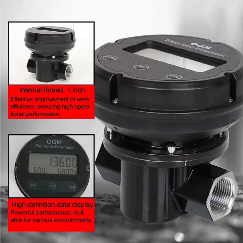 OGM Digital Oval Gear Flow Meter 1inch High Precision Electronic Fuel Diesel Gas