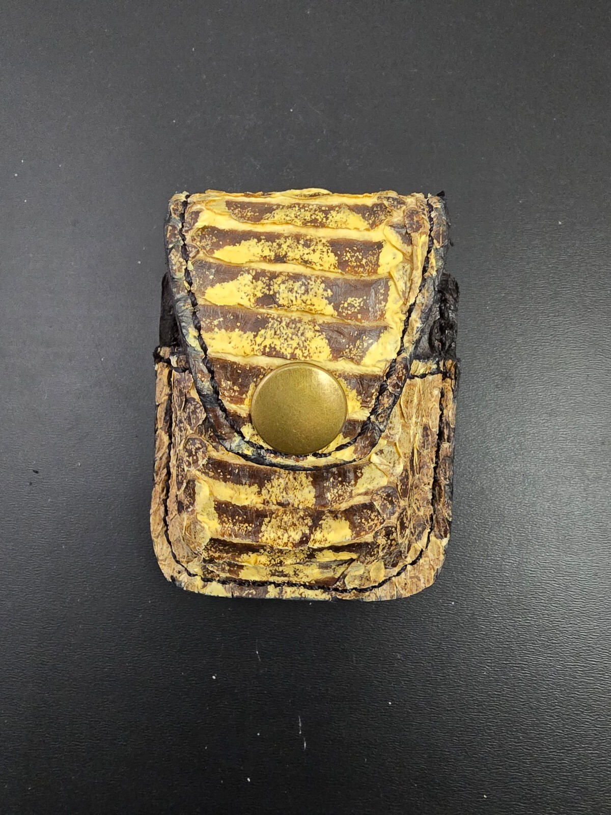 Real Timber rattlesnake skin ZIPPO lighter case Pouch holder natural color new