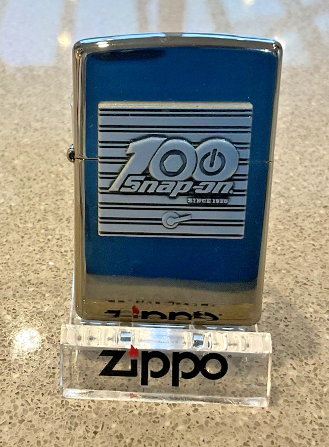Brand New 2019 ZIPPO Lighter SNAP ON ANNIVERSARY 100 Years (1920-2020) Black Ice