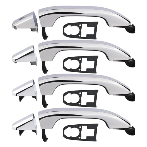 APPERFiT Exterior Door Handles w/Gaskets Set Compatible with 2014-2020 Chrome