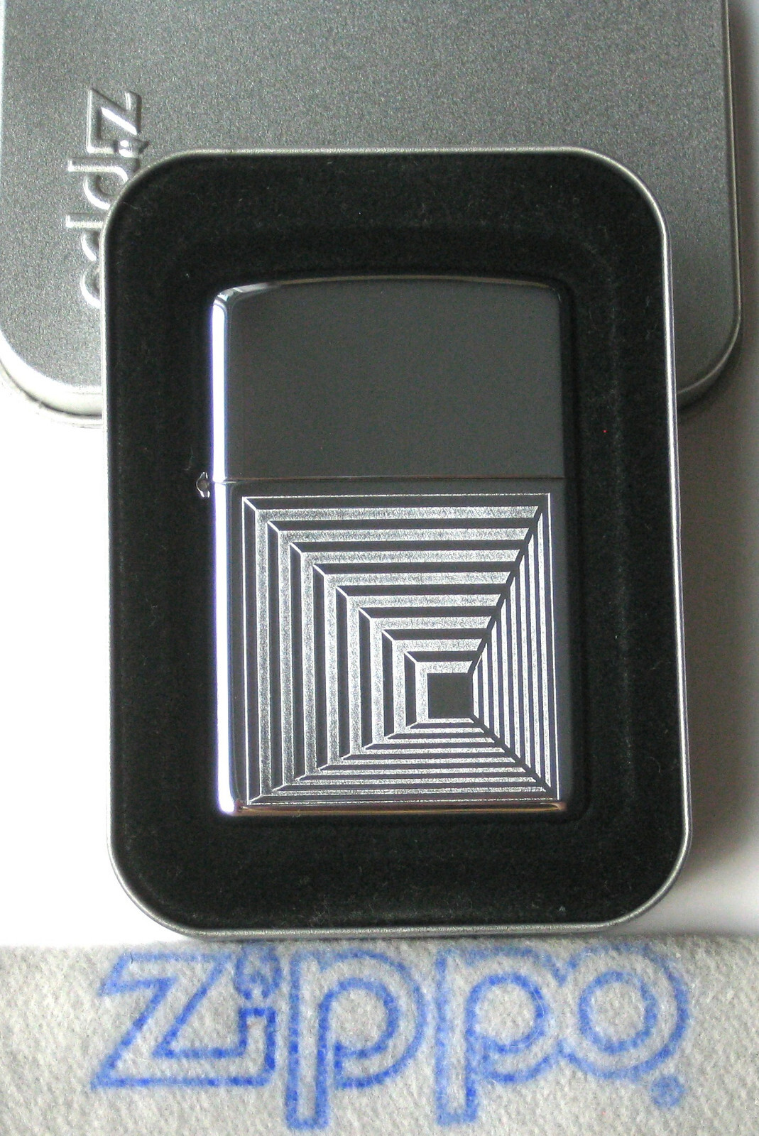 ZIPPO PREVIOUSLY COLLECTED Not Used FROSTED ETCH Lighter ELEVATOR SHAFT 2004
