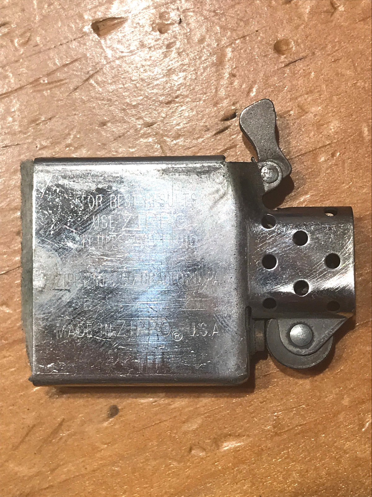 VINTAGE CLASSIC BRUSH CHROME PLAYBOY BLACK BUNNY LOGO ZIPPO LIGHTER