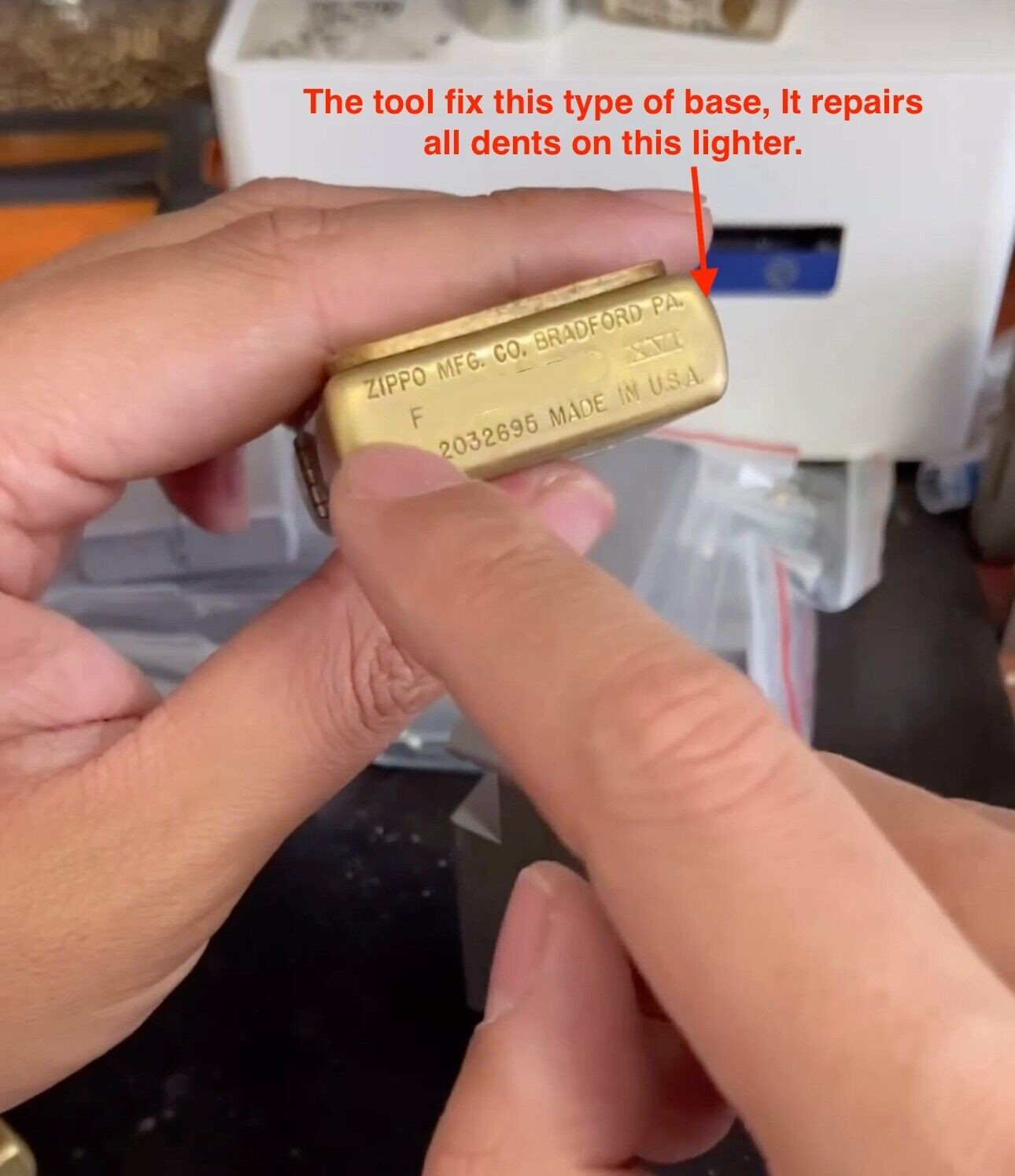 Durable Tool Block for Fixing Dents in all Parts for Zippo Lighters Outer Case