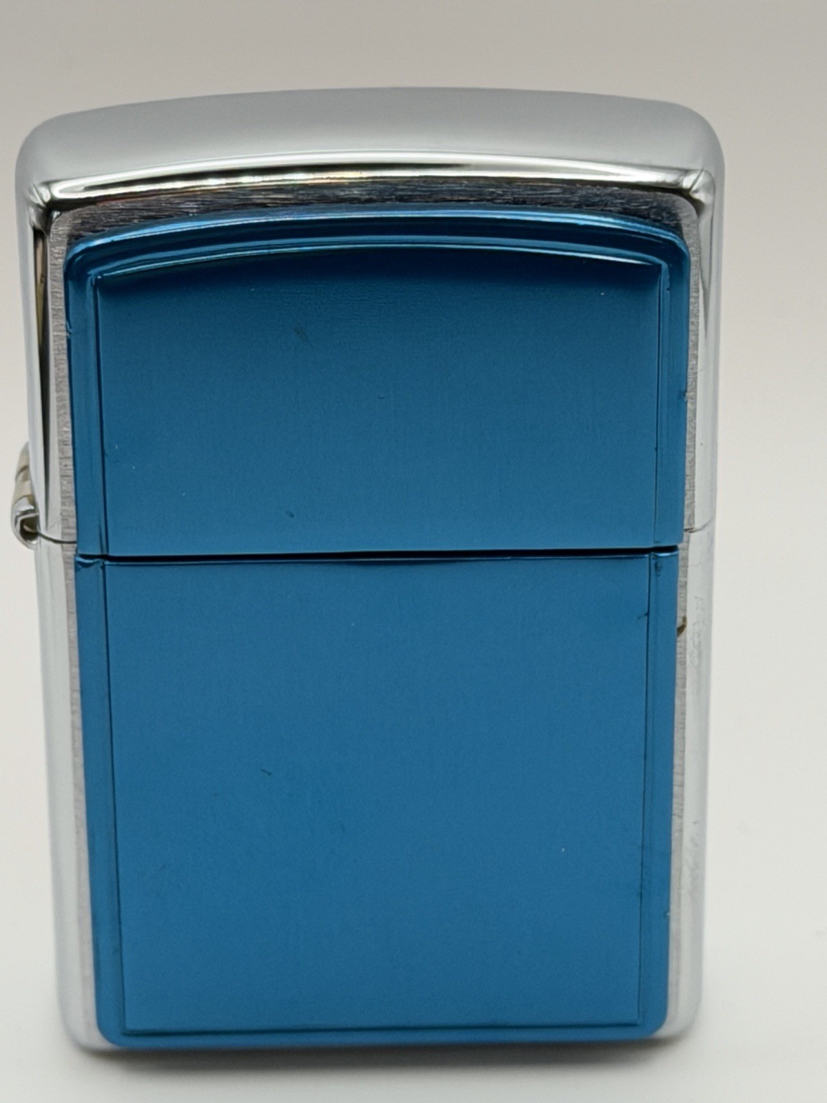 Vintage 2000 Blue Anodized Aluminum Emblem Chrome Zippo Lighter New B12