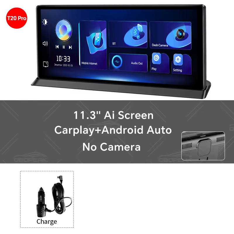 11.3 Inch K2 Pro Dash Cam 4K Carplay&Android Auto GPS Navigation Car DVR Audio D