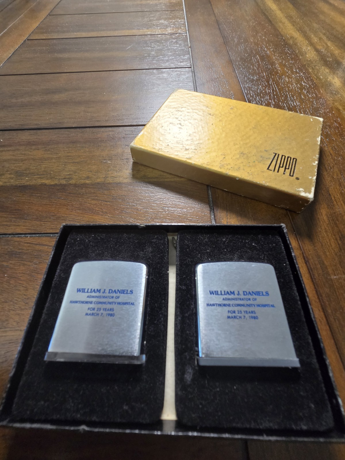 Vintage Zippo Tape Measure & Magnifier Gift Set NOS w/Original Box