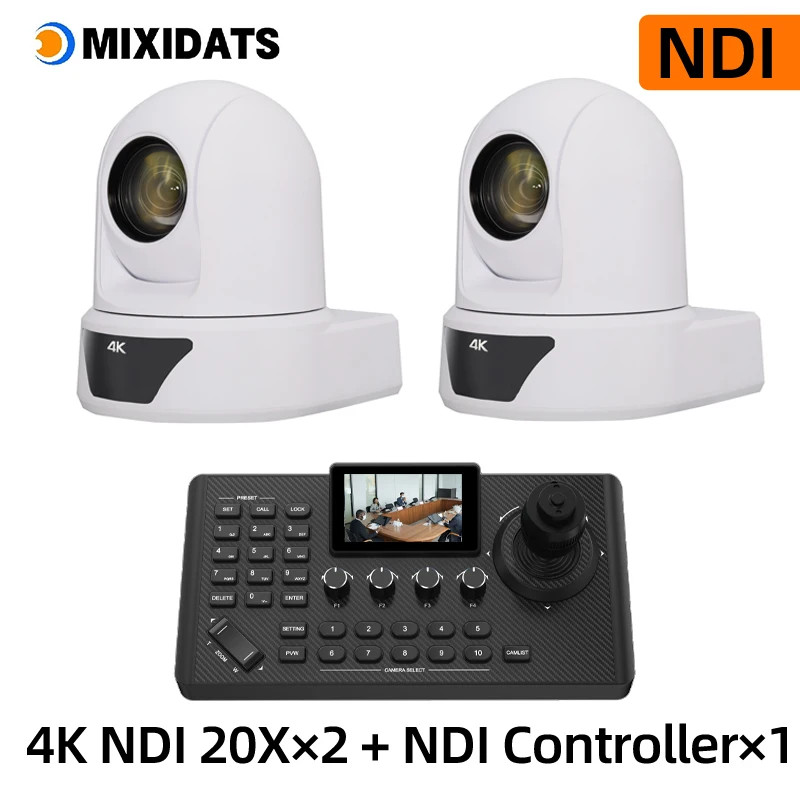 4K NDI PTZ Camera 1-10pcs 20X Zoom Video Conference Camera for Church Business