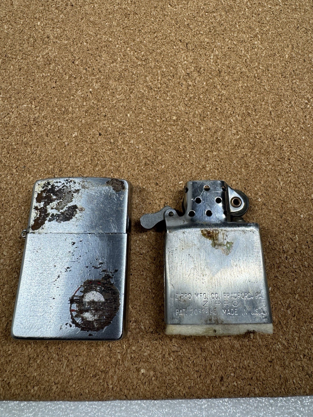 1940/50s Zippo Lighter General Sheet Steel 2032695 USA