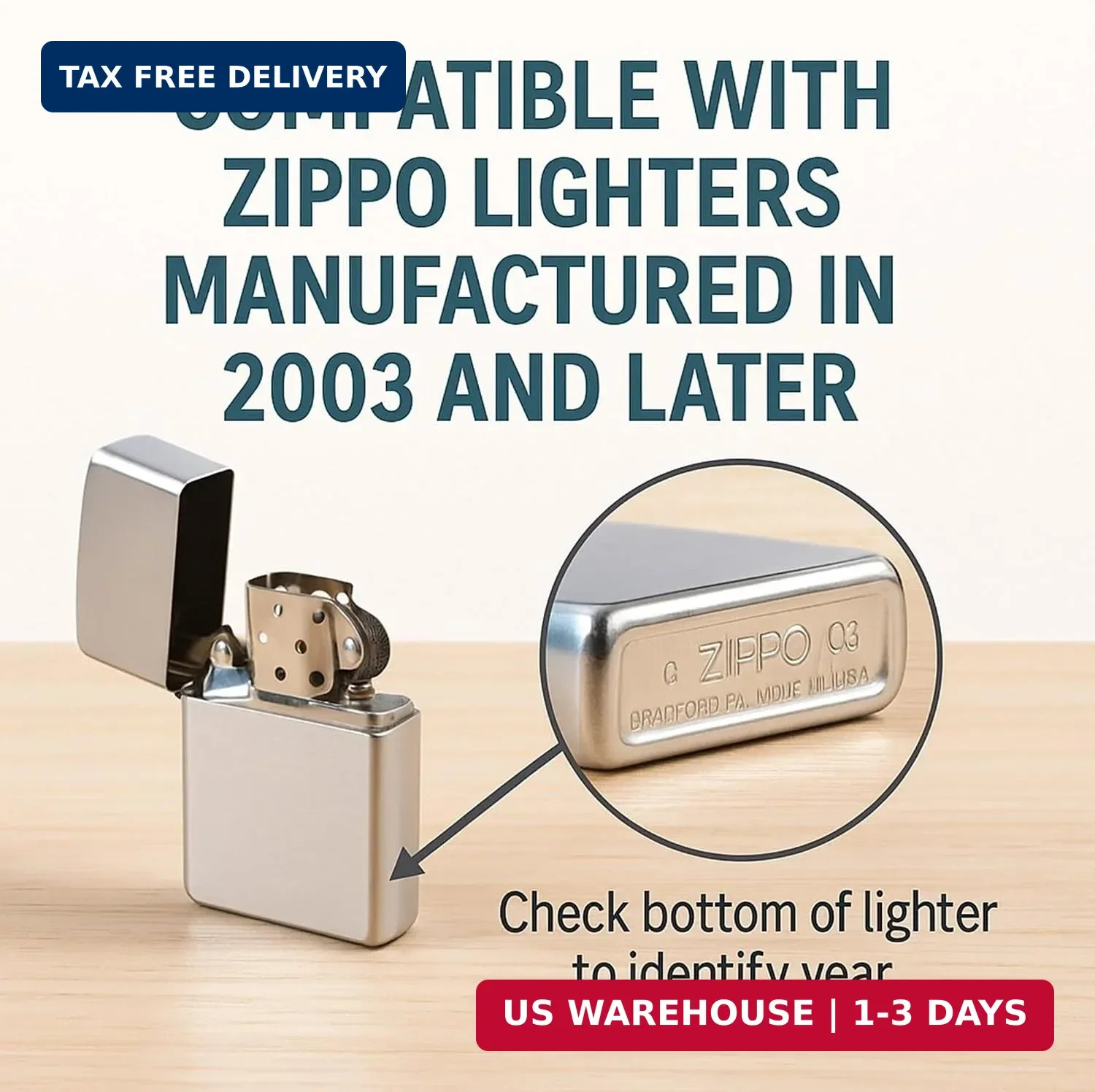 IN SELECT Hinge Pin Repair Kit Compatible with Zippo Lighter Manufactured in 200