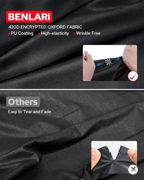 Waterproof Motorcycle Cover with Side Box L (107″ x 43″ x 50″) Touring