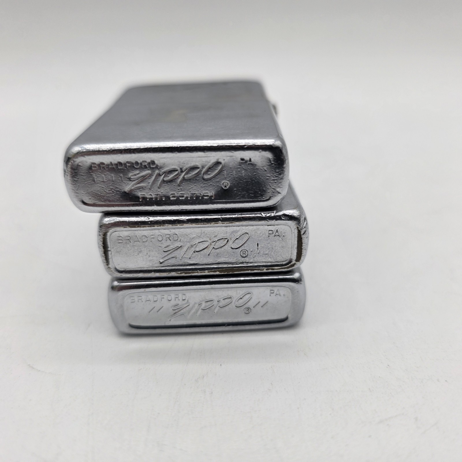 3 Zippo Lighters, 1960s -1970s
