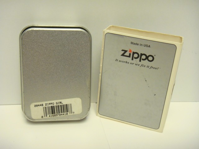 ZIPPO GIRL BLUE ANODIZED HIGH POLISHED WINDY PINUP GIRL LIGHTER 67/100 SEALED