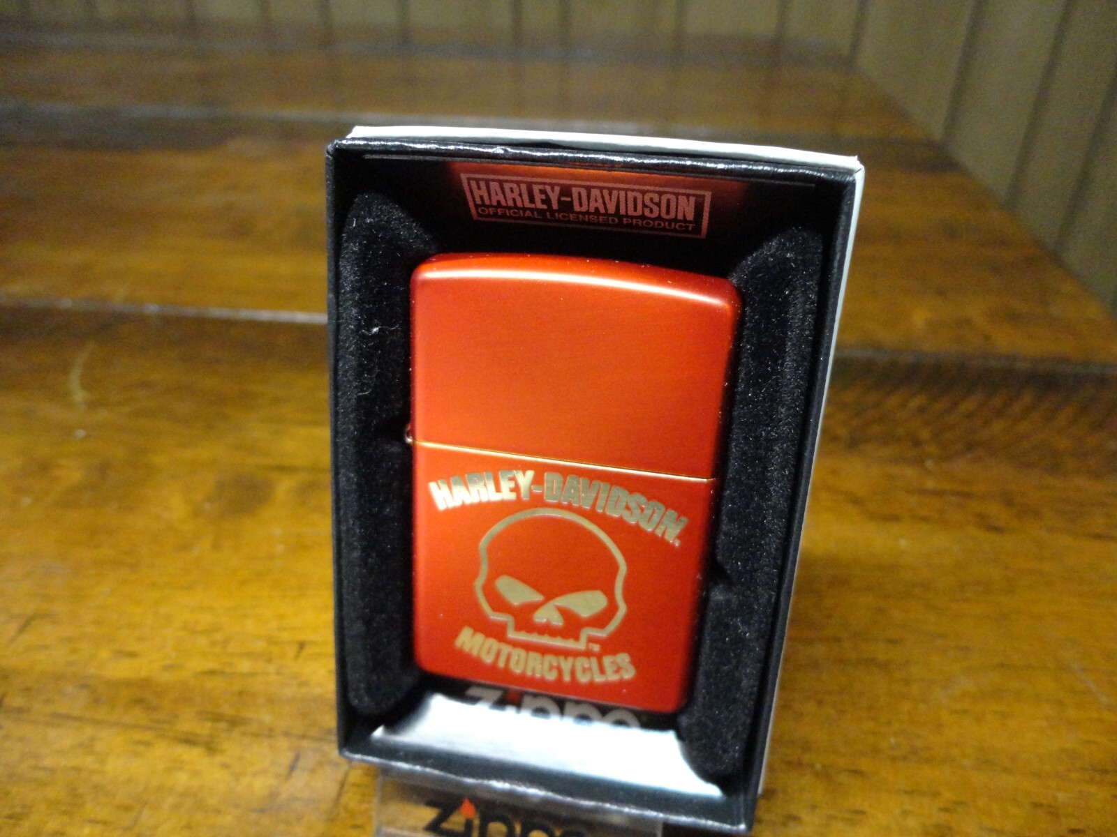 HARLEY DAVIDSON MOTORCYCLES METALLIC RED WILLIE G ZIPPO LIGHTER MINT IN BOX 2022