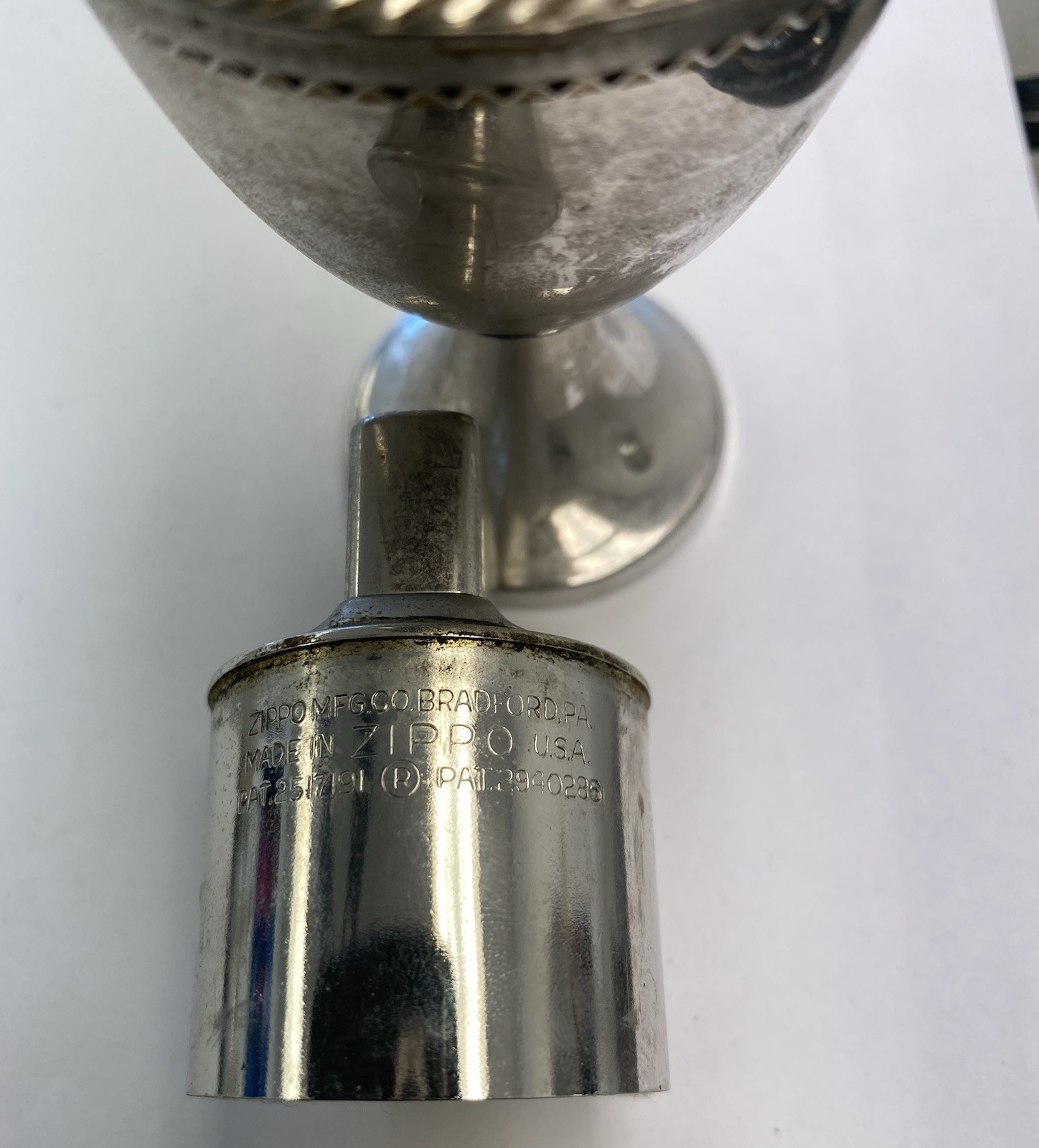 Vintage 1960s Zippo Corinthian Table Lighter RARE