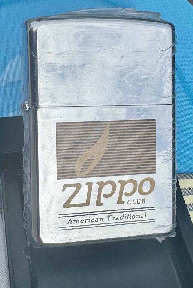 Vintage 1993 Zippo Collectors Club Lighter American Traditional IX NOS Sealed