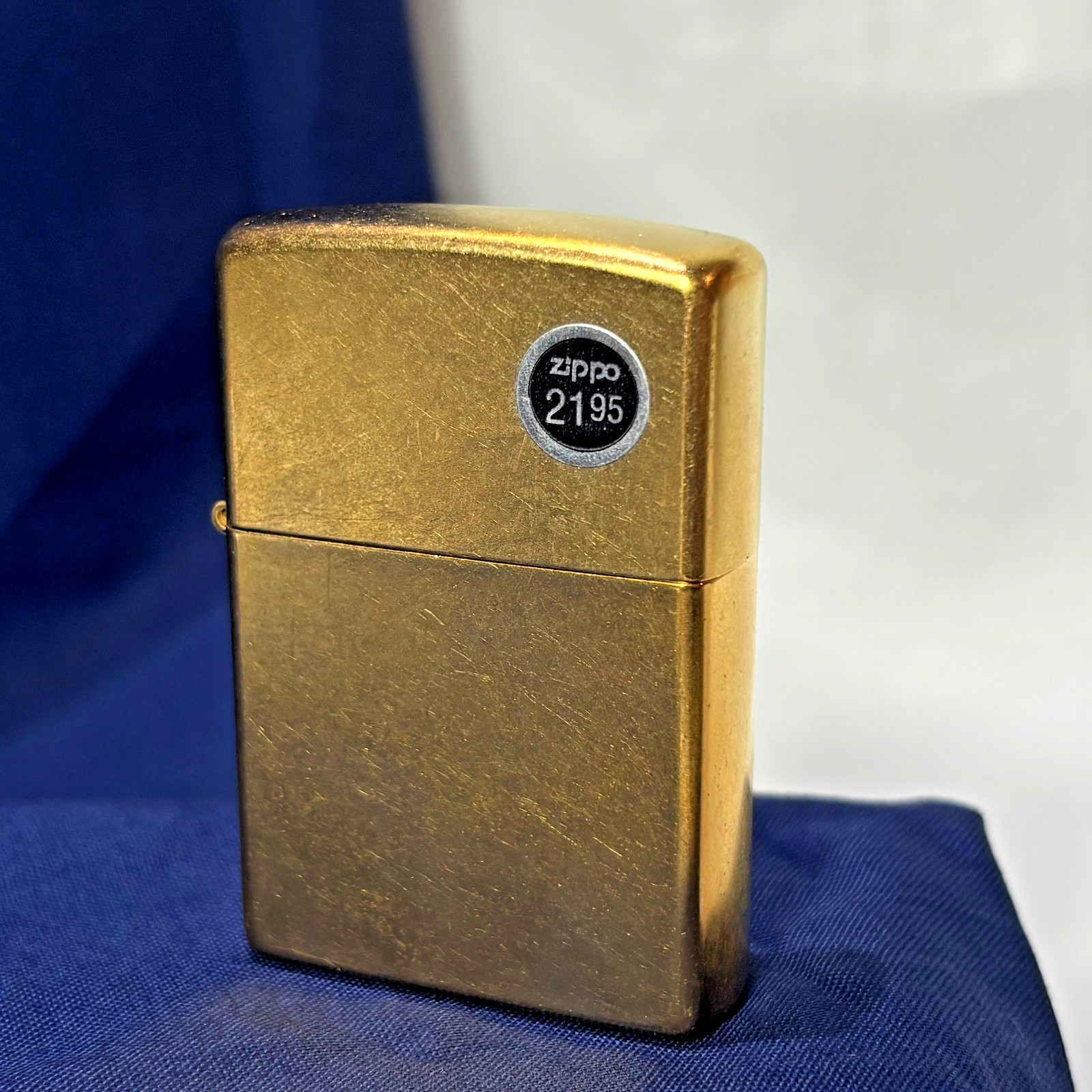 2008 Zippo Lighter Antique Brass Sticker Sealed In Case