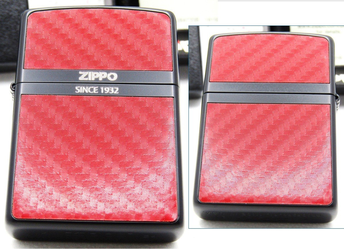 Black Red Carbon 2 Sided Zippo Oil Lighter 2024 MIB