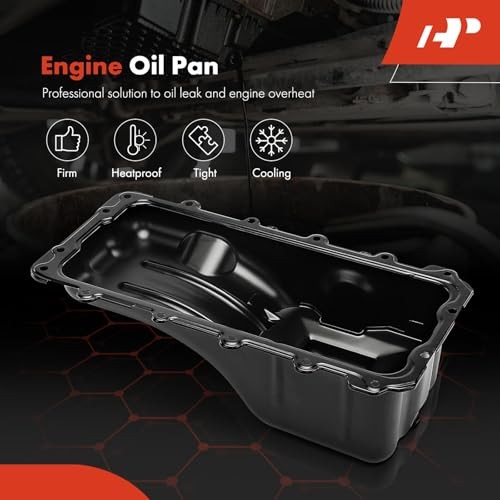 Engine Oil Pan Sump with Drain Plug Compatible with Ford Mustang 2005 2006