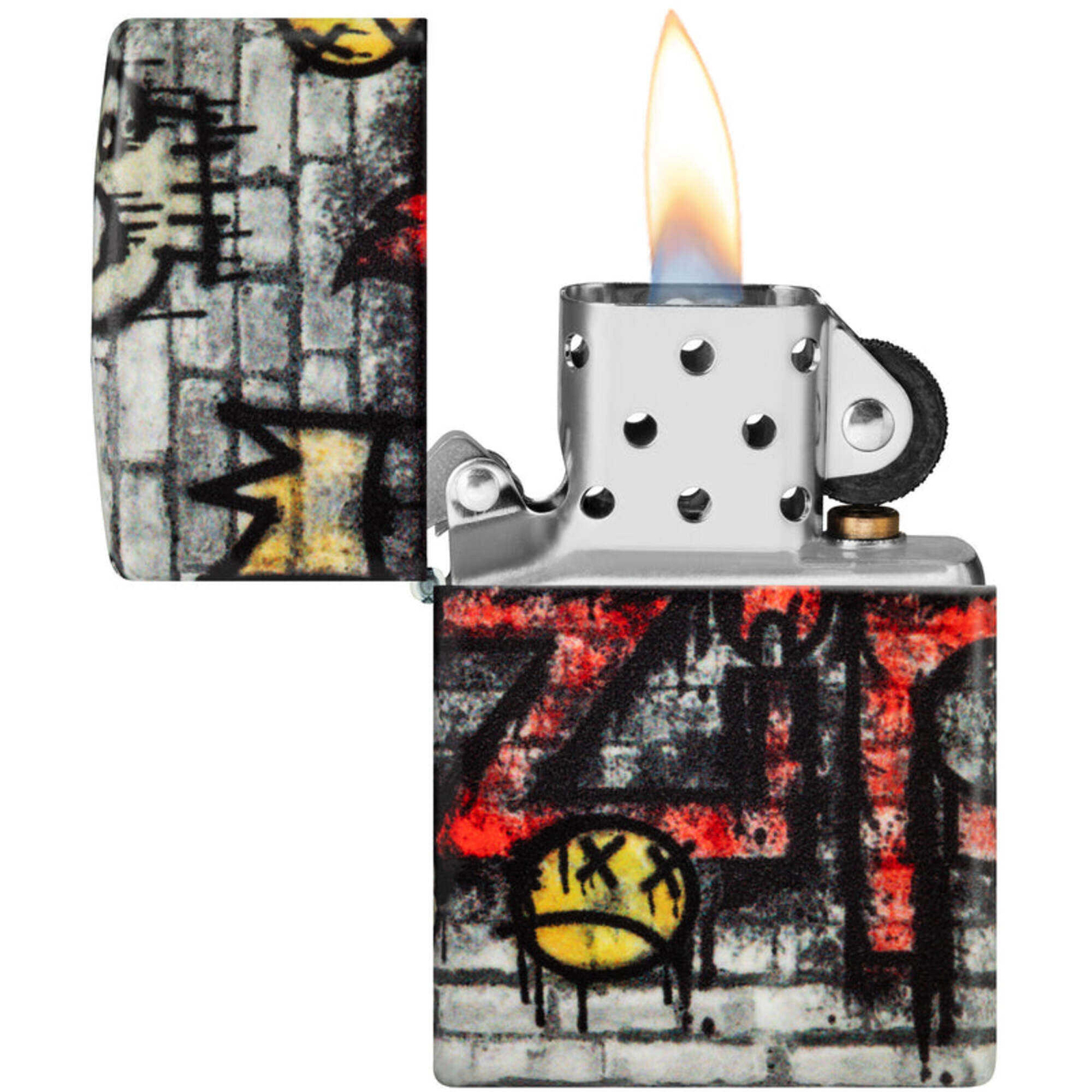 Zippo Windproof Pocket Lighter Graffiti King Design 540 Color Metal 46282