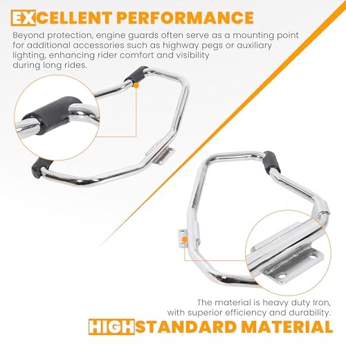 1 1/4″ Mustache Engine Guard Crash Bar Compatible with Harley 04-23 Sportster