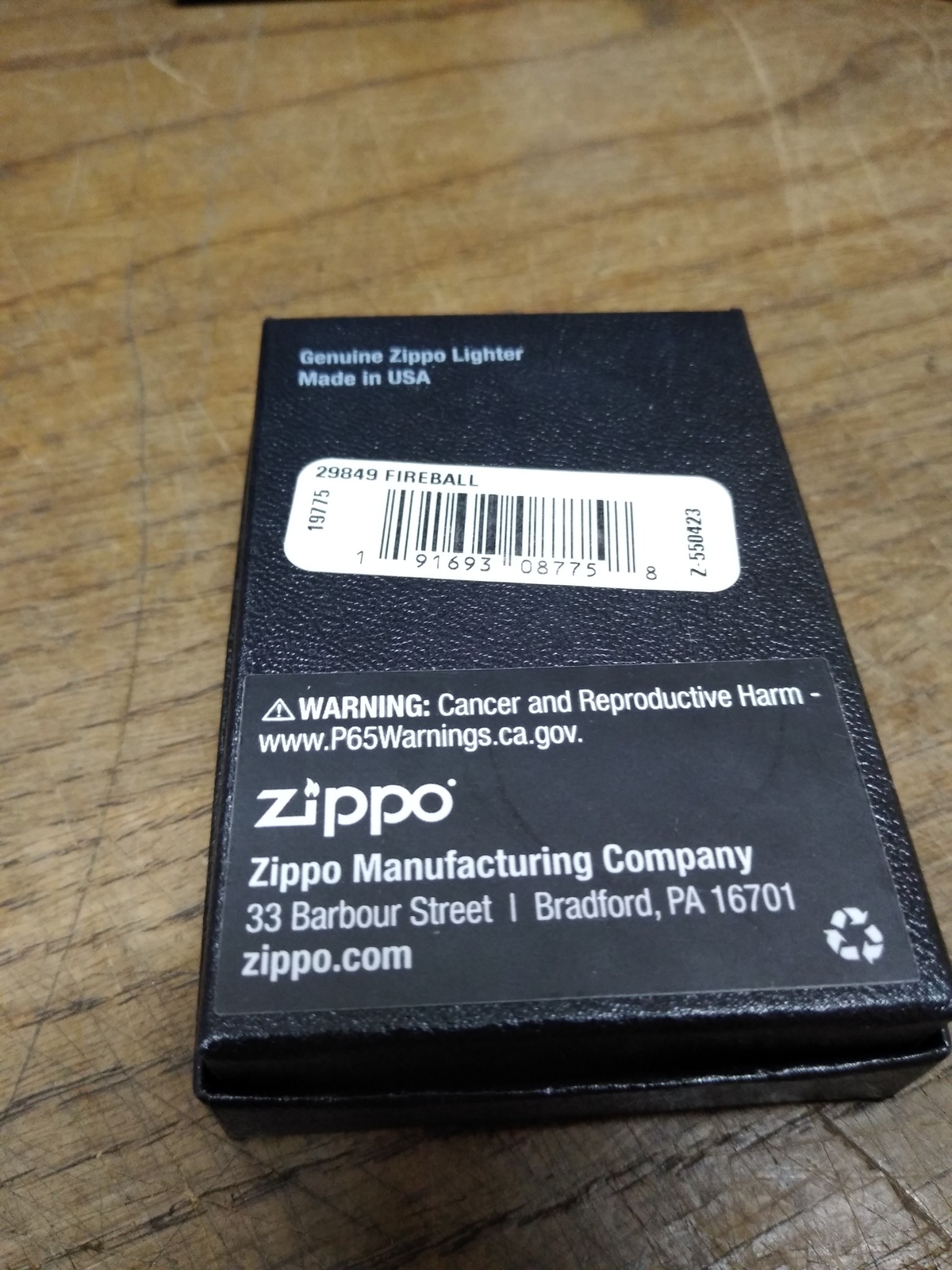 NOS Sealed 2018 Zippo WTF Where’s The Fireball Black Matt Cigarette Lighter Box