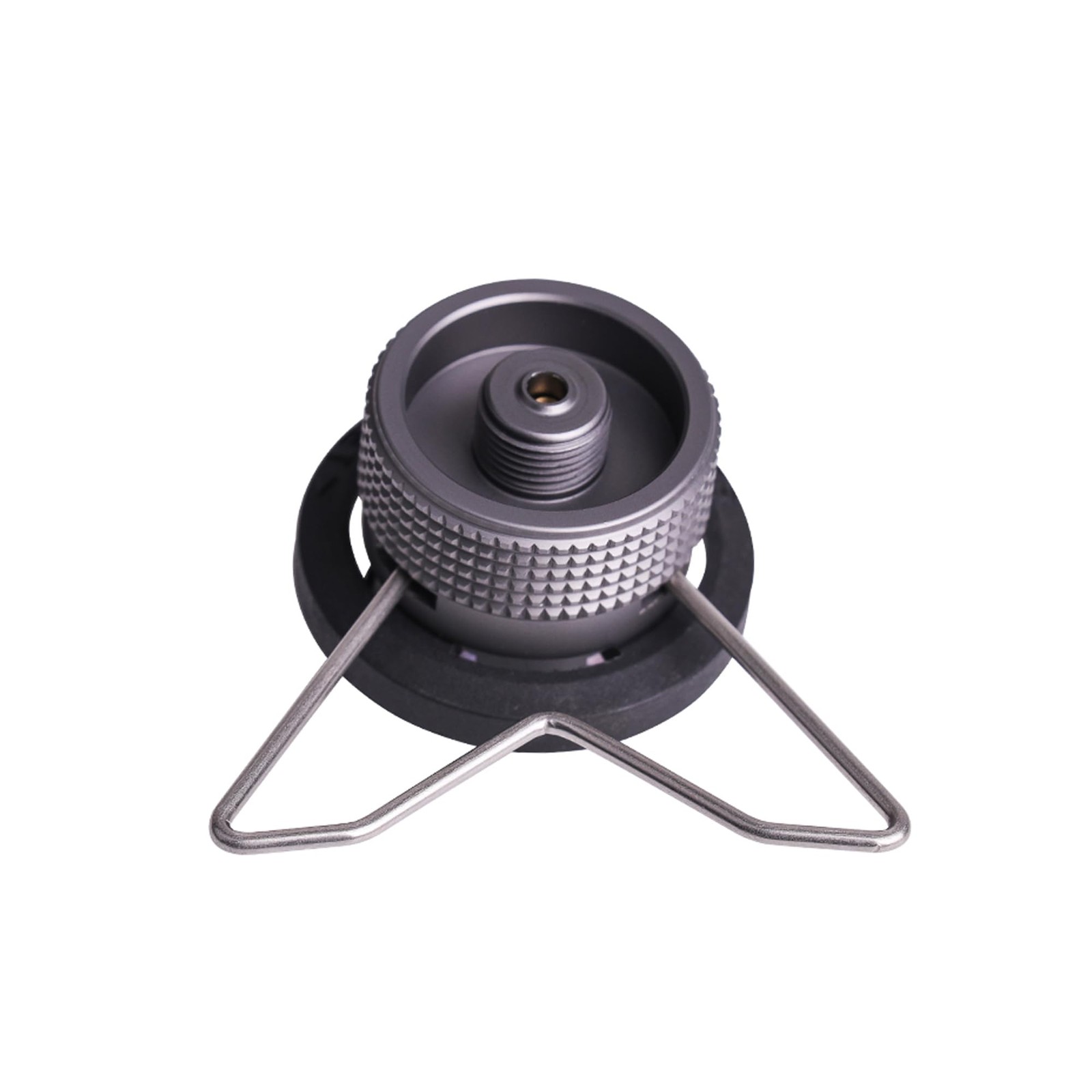 CAMPINGMOON Z10 Butane Nozzle Converter Adapter Lockable for Small, Silver