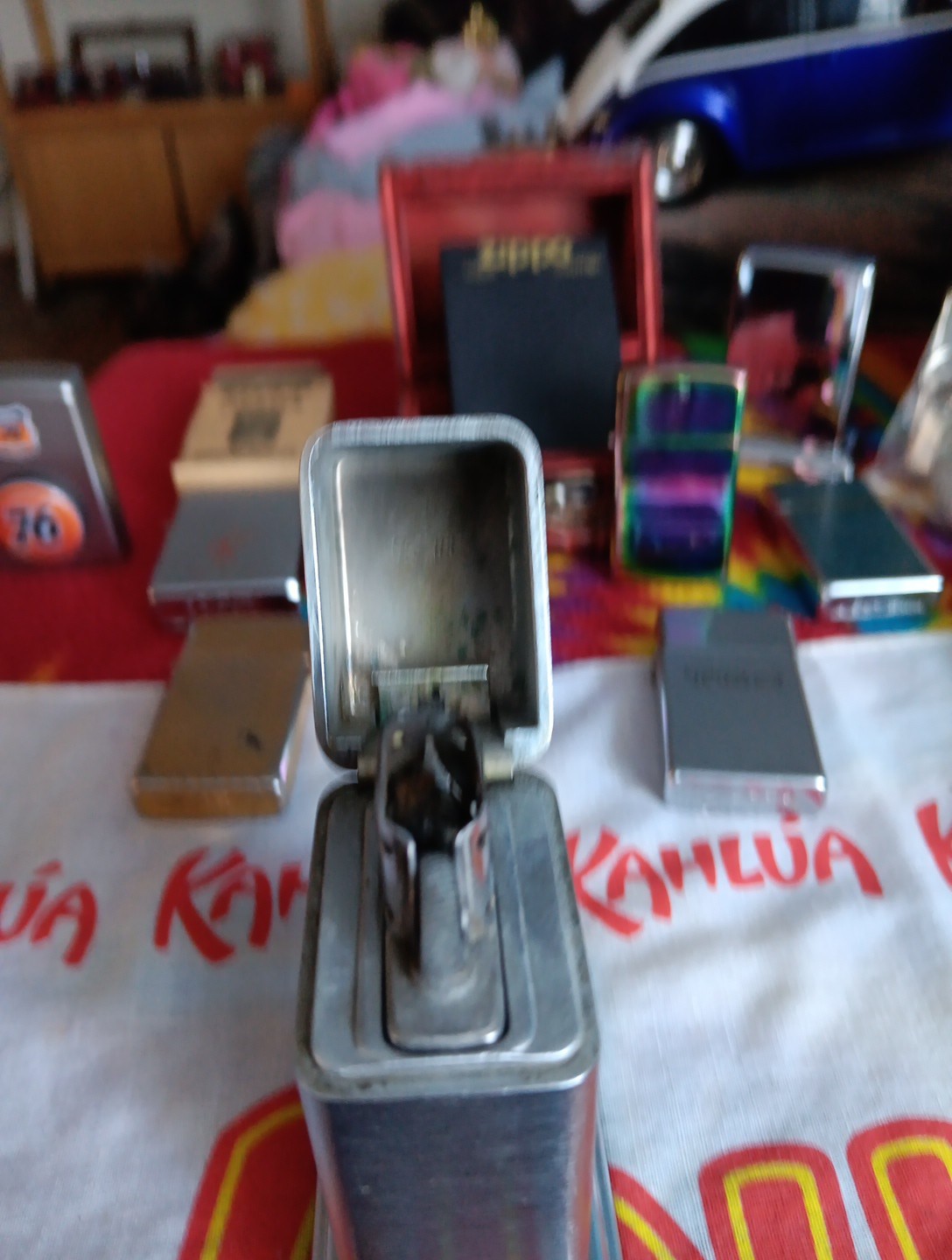 Vintage Zippo Advertising Table Lighter American National Bank & Trust Free Ship