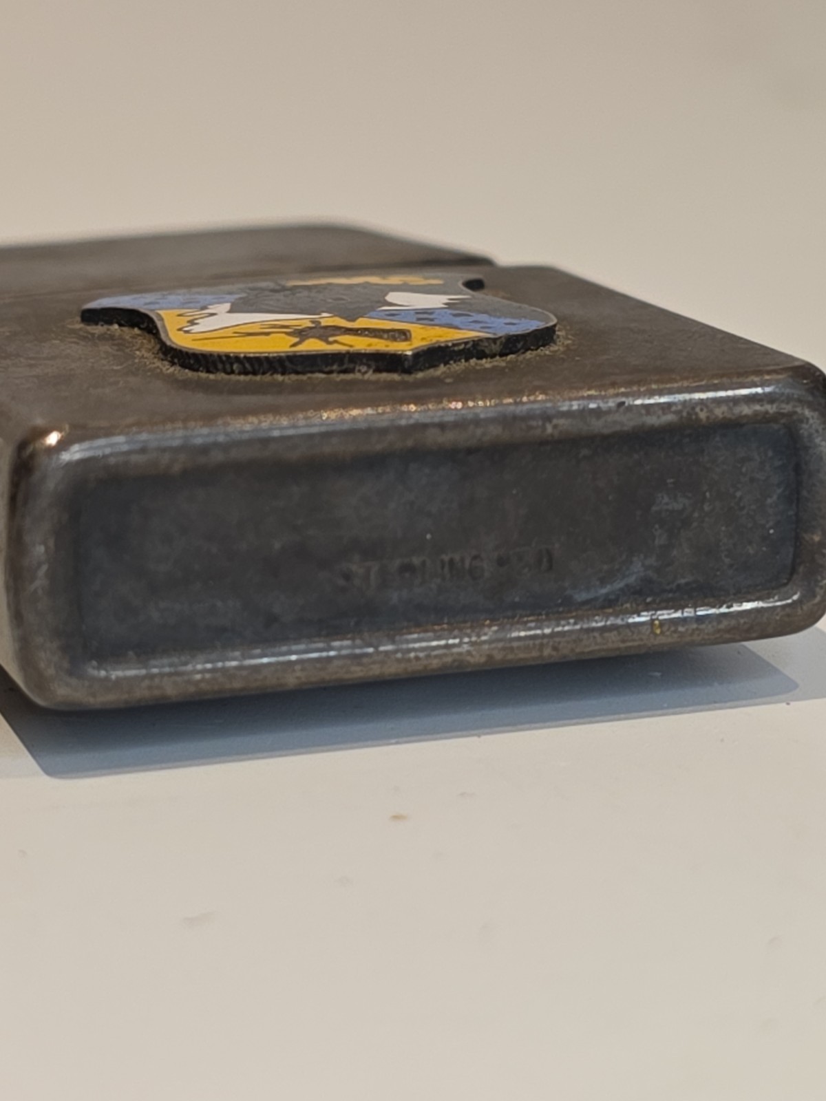 Vintage Sterling Silver 950 Zippo Lighter Strategic Air Command SAC Military
