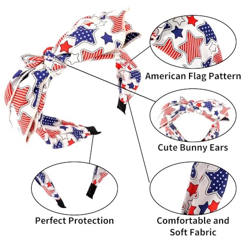 4th of July Headband Independence Day USA Flag Headbands 1209