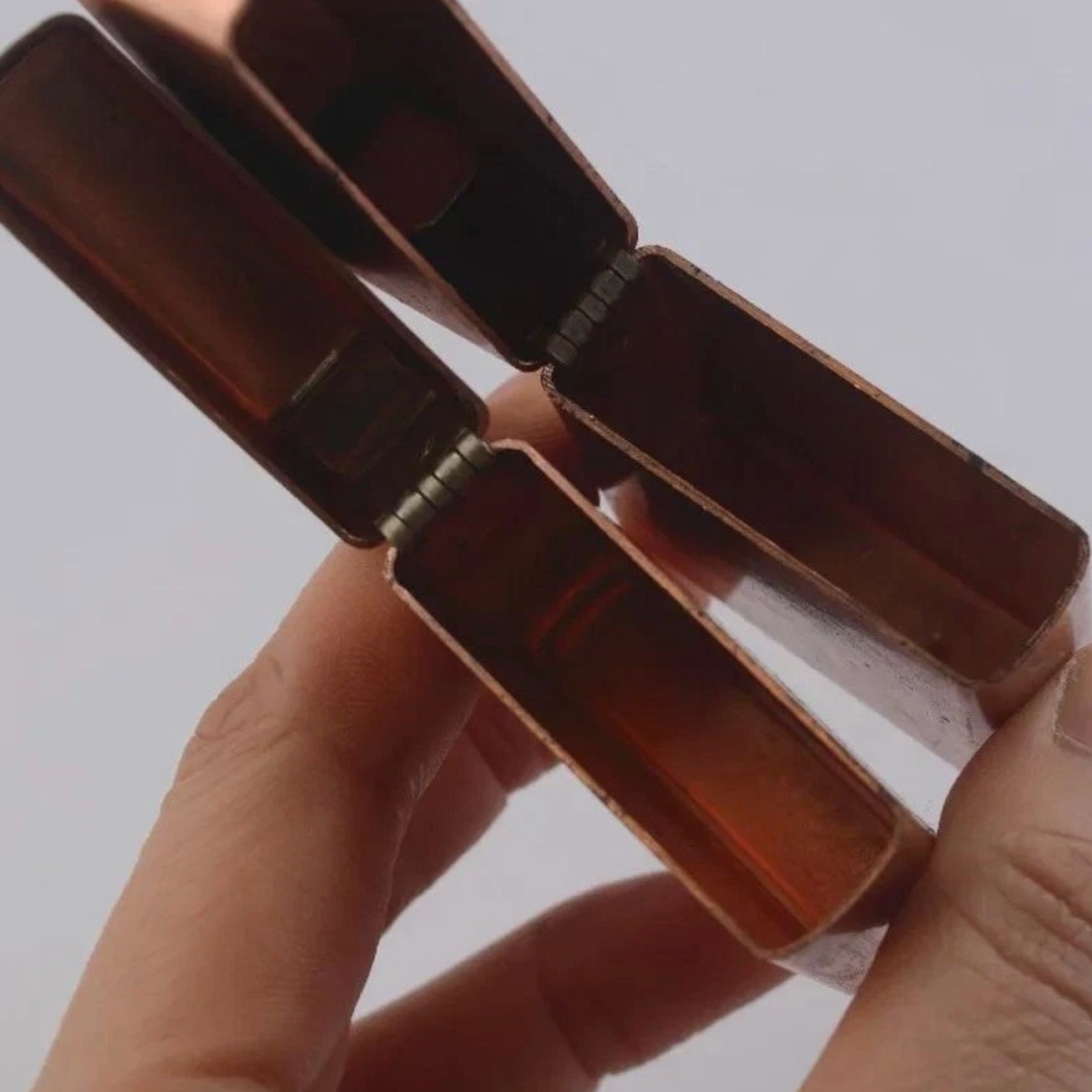 Red Copper Lighter Shell for Zippo Insert, Thickened Flat Top Case