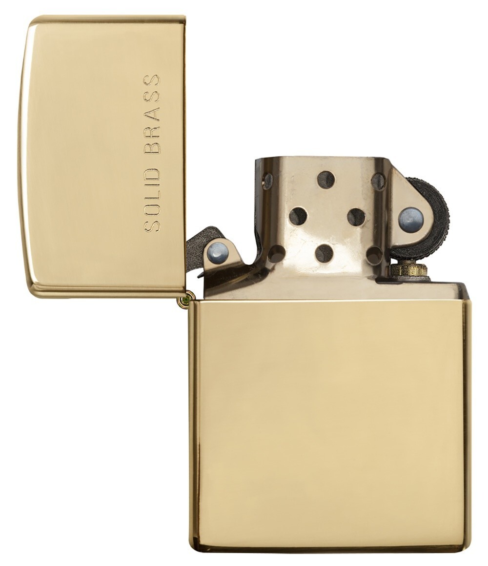 Zippo High Polish Brass With Solid Brass Engraved 254