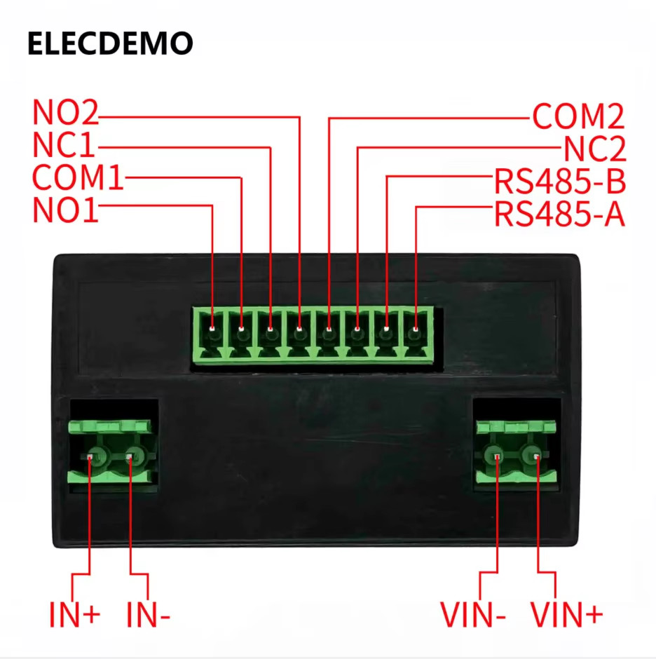 DC Upper and Lower Limit Alarm Digital Display Meter Head RS485 Online Readable