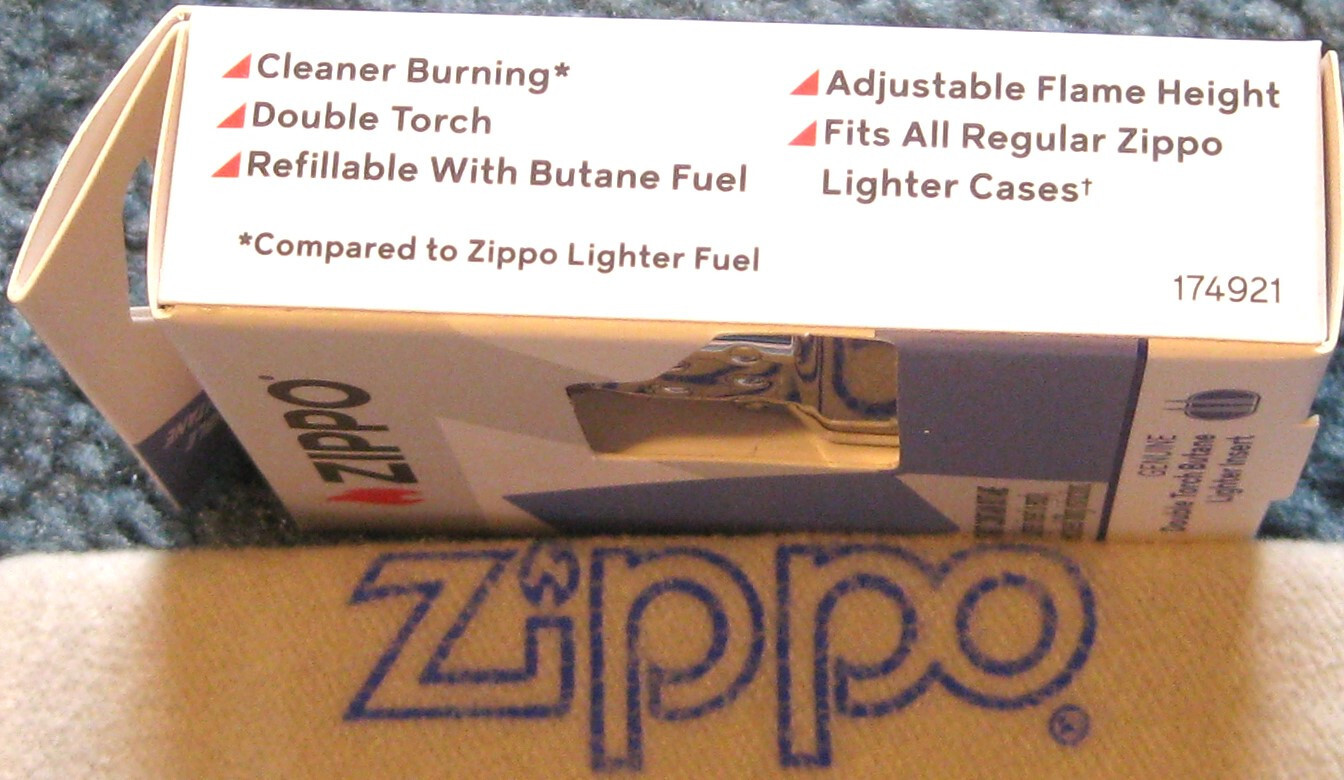 ZIPPO BUTANE Lighter INSERT Empty DOUBLE TORCH 65851 Push Button NEW 2024