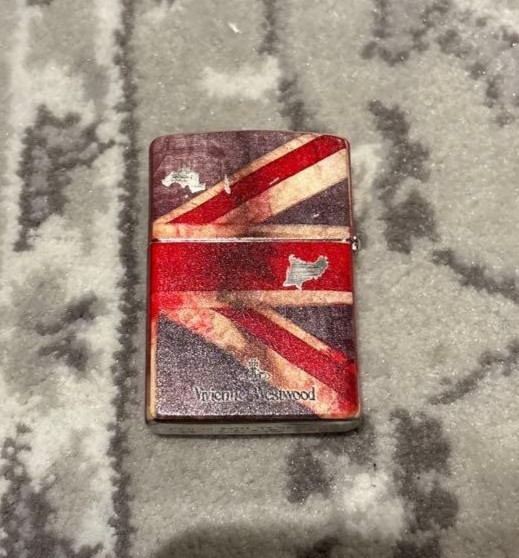 Vivienne Westwood ZIPPO UNION JACK Orb Logo Oil Lighter Red No Box w/Pouch