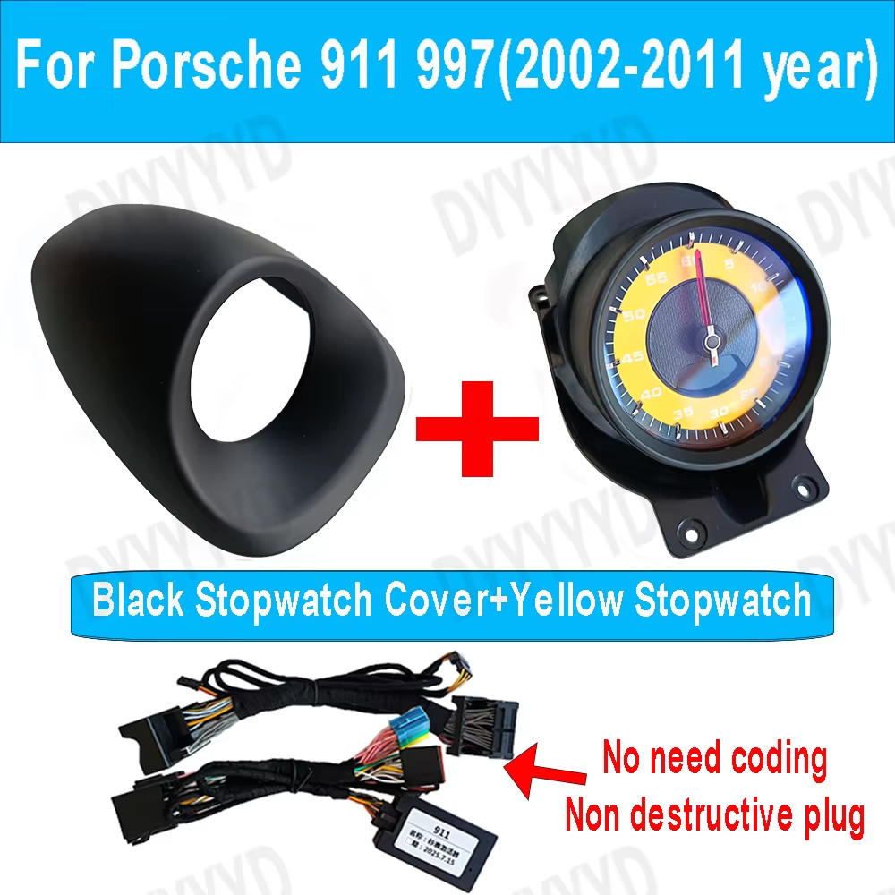Car Stopwatch For Porsche 911 997 Carrera 987 Cayman 2006-2012 Console Dashboard
