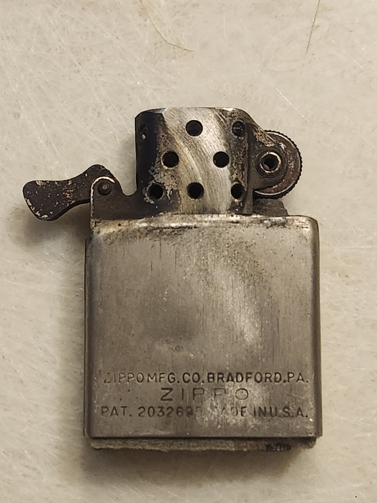 Zippo Nickel Silver Insert Only Flint Tube Is Clear