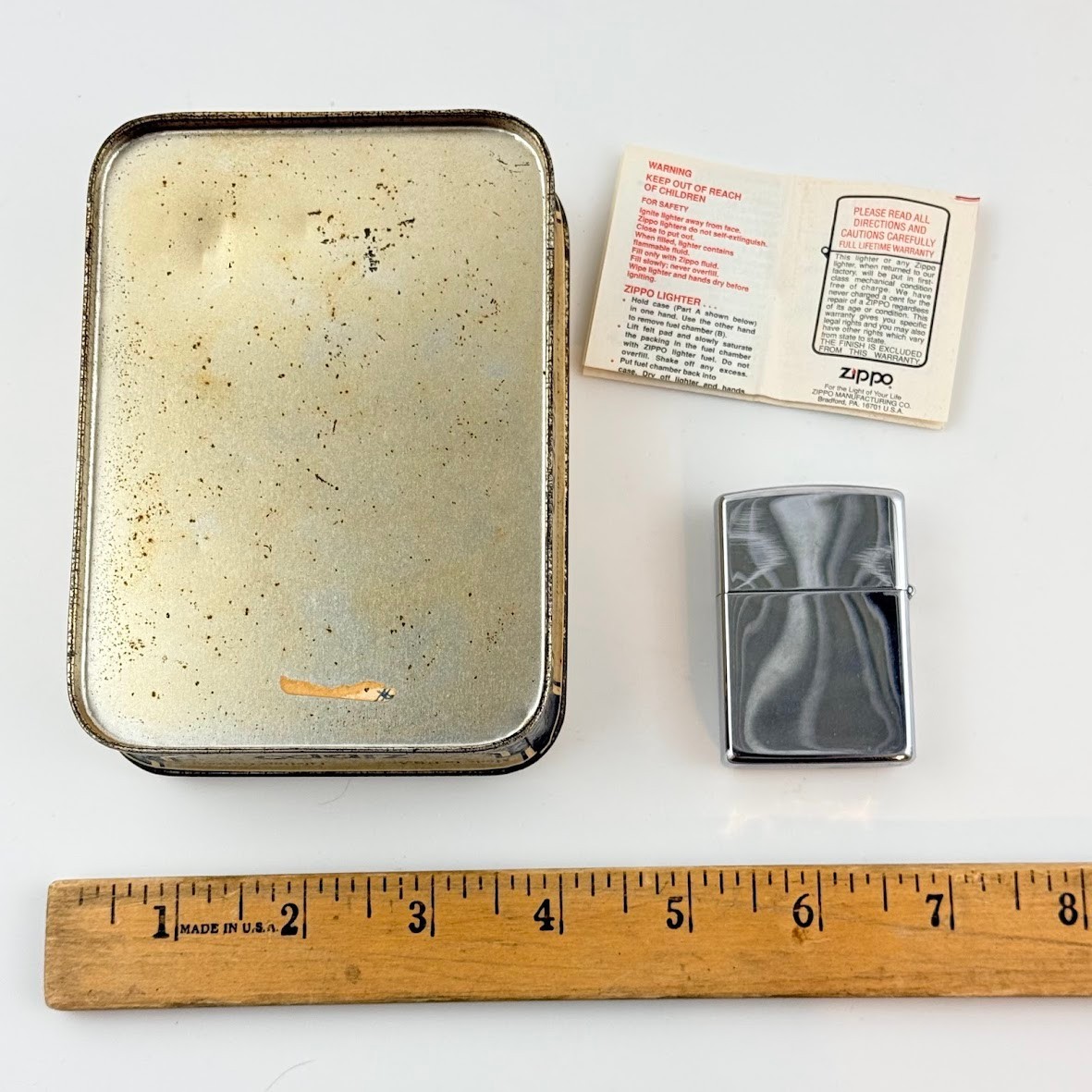 Vintage Zippo Varga Girl 1935 Lighter Tin Set