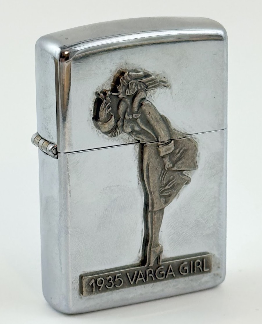 Vintage Zippo Varga Girl 1935 Lighter Tin Set