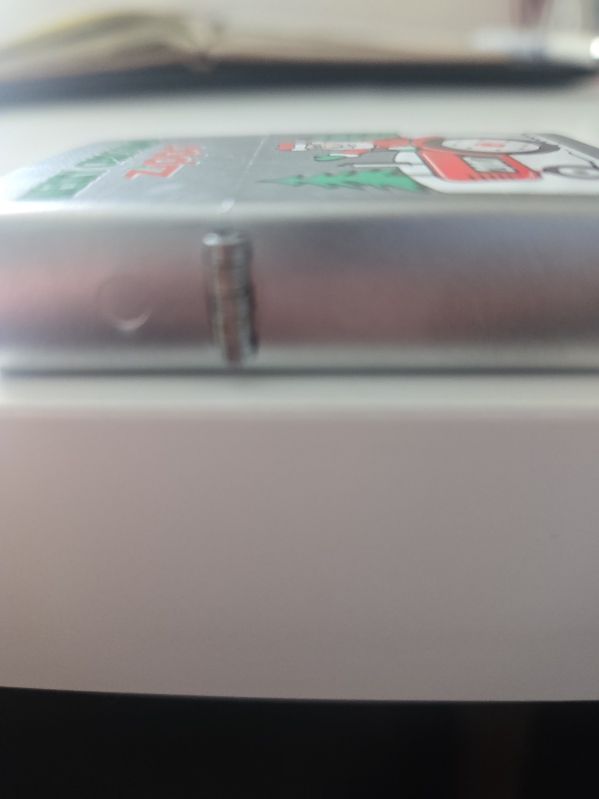 2007 ZIPPO LIGHTER CHRISTMAS ZIPPO SANTA ON A TRACTOR BRUSHED CHROME