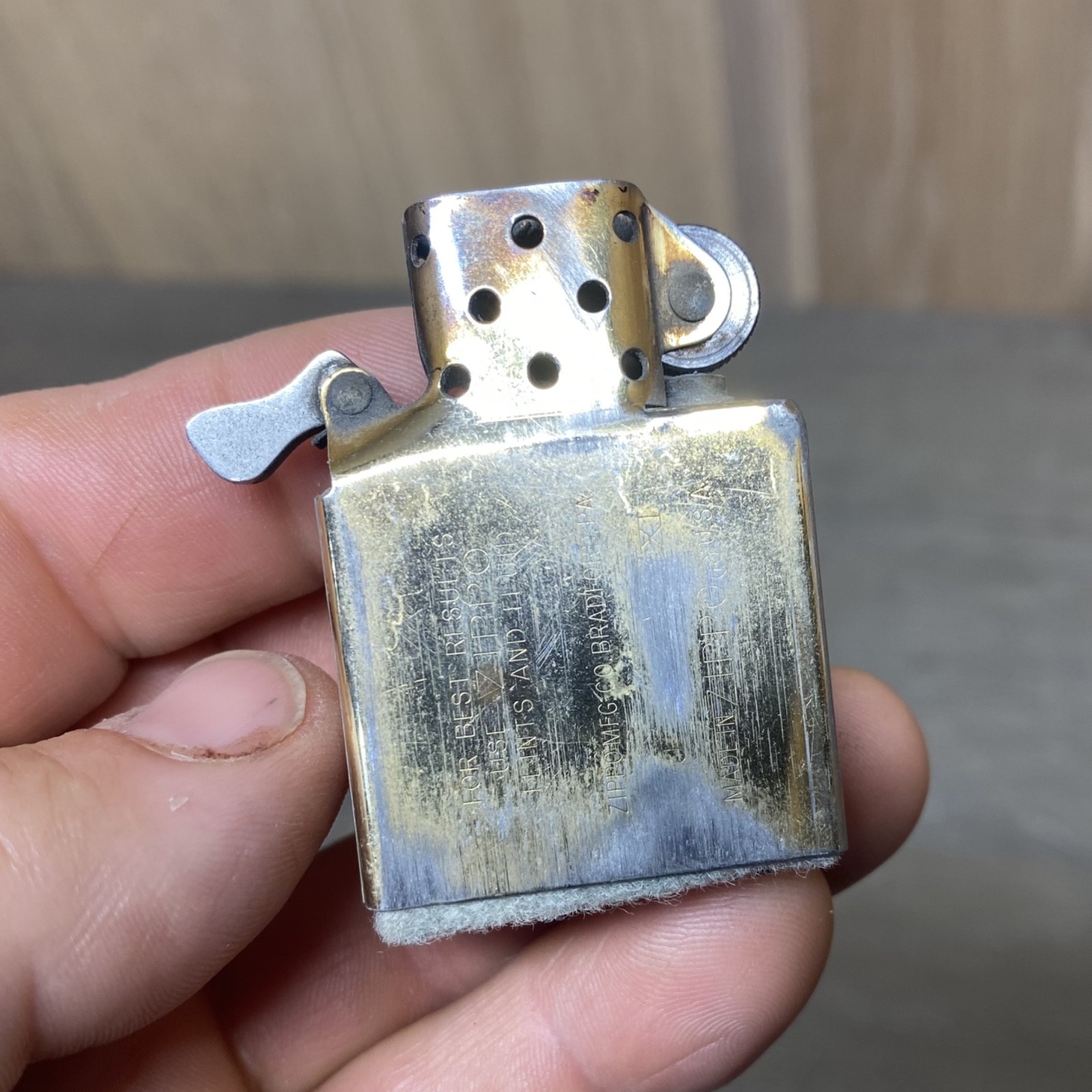 Vintage Zippo Lighter Brushed Chrome US Coast Guard Emblem Military Collectible