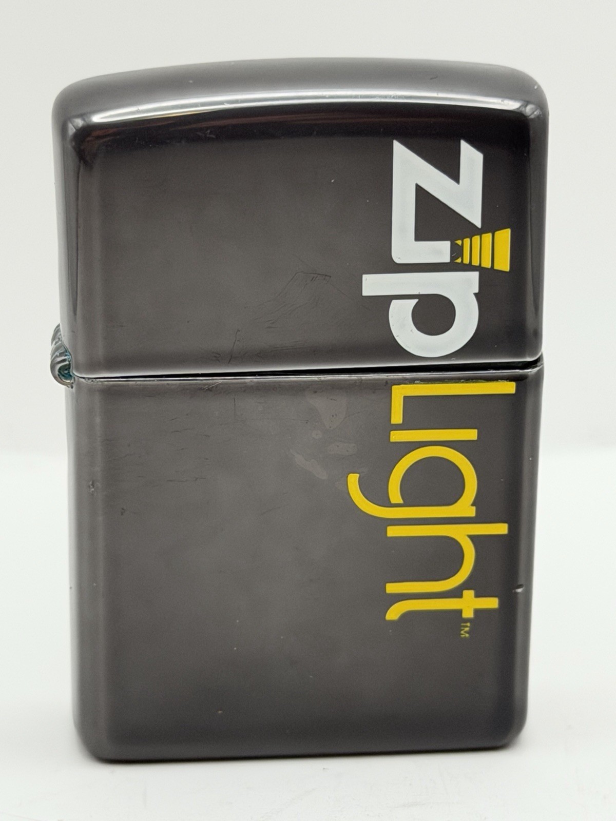 Vintage 1997 Ziplight Logo Midnight Chrome Zippo Ziplight New