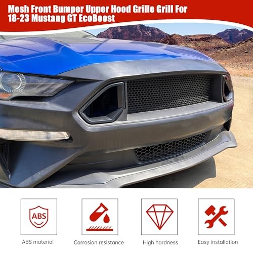 Grille Guards & Grilles Mesh Front Bumper Upper Hood Grille Grill, Compatible