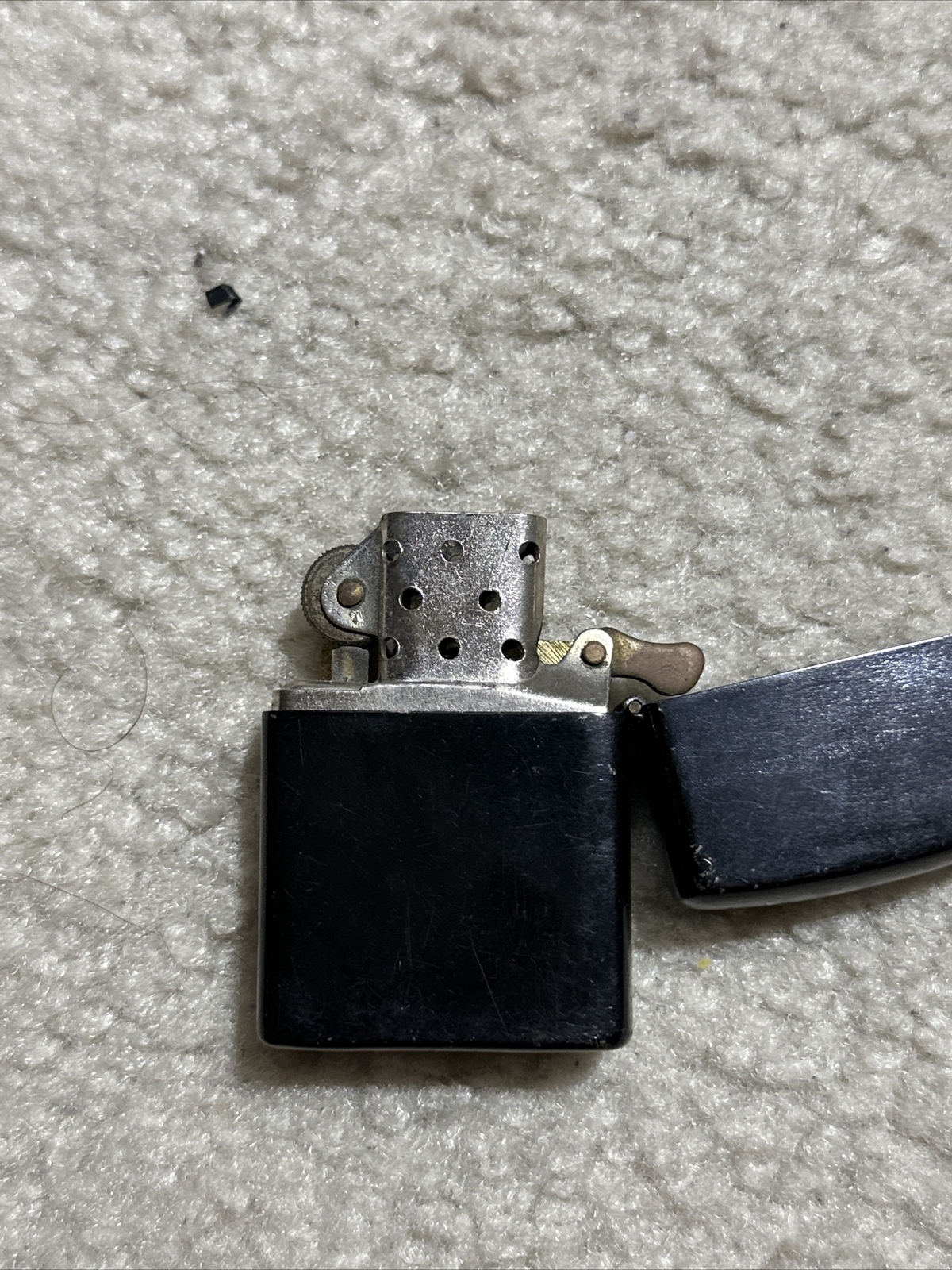 Lot of 2 Zippo Lighters 1-matt Black 1- high polished chrome